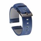 Square Hole Quick Release Leather Watch Band For Samsung Gear S3, Specification: 22mm(Blue-Black Buckle) - 1