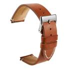 First Layer Retro Cowhide Frosted Leather Quick Release Universal Watch Band, Size： 22mm(Light Brown) - 1