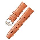 22mm Quick Release Sheepskin Silicone Watch Band For Huawei GT2 46mm(Brown Silver Buckle) - 1