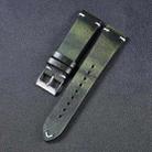 HB001 Color-Changing Retro Oil Wax Leather Universal Watch Band, Size: 22mm(Green) - 1