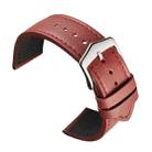 22mm Small Broken Texture Cowhide Strap Suitable For Huawei Watch(Red) - 1