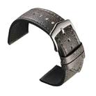 22mm Small Broken Texture Cowhide Strap Suitable For Huawei Watch(Black) - 1
