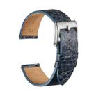 Burst Texture Cowhide Leather Quick Release Universal Watch Band, Size: 18mm (Blue) - 1