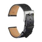 Burst Texture Cowhide Leather Quick Release Universal Watch Band, Size: 18mm (Black) - 1