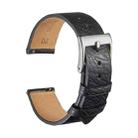 Burst Texture Cowhide Leather Quick Release Universal Watch Band, Size: 22mm (Black) - 1