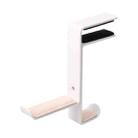 JD039 Metal Clip Earphone Holder Desktop Headset Hook(White) - 1