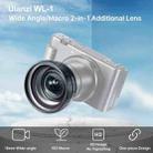 Ulanzi WL-1 18mm Wide Angle Lens 10X Macro Lens 2-In-1 Additional Lens External Adapter Kit For Sony RX100M7 VII / ZV1(Black) - 3