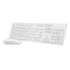 Rapoo X260 Computer Office Game Silent Wireless Optical Keyboard and Mouse Set(Pearl White) - 1