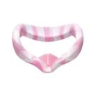 VR Silicone Eye Cover Anti-Sweat And Decontamination Color VR Goggles For Oculus Quest 2(White Pink) - 1