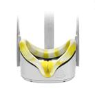 VR Silicone Eye Cover Anti-Sweat And Decontamination Color VR Goggles For Oculus Quest 2(White Yellow) - 3