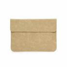 Horizontal Sheep Leather Laptop Bag For Macbook Air/ Pro 13.3 Inch A1466/A1369/A1502/A1425(Liner Bag  Khaki) - 1