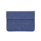 Horizontal Sheep Leather Laptop Bag For Macbook Air/ Pro 13.3 Inch A1466/A1369/A1502/A1425(Liner Bag (Dark Blue)) - 1