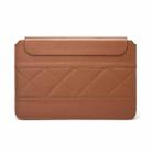 Microfiber Leather Thin And Light Notebook Liner Bag Computer Bag, Applicable Model: 11 inch -12 inch(Brown) - 1