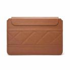 Microfiber Leather Thin And Light Notebook Liner Bag Computer Bag, Applicable Model: 14-15 inch(Brown) - 1