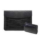 Horizontal Litchi Texture Laptop Bag Liner Bag For MacBook  13.3 Inch A1502 / 1425/1466/1369(Liner Bag+Power Bag Black) - 1