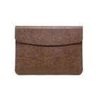 Horizontal Litchi Texture Laptop Bag Liner Bag For MacBook 15.4 Inch A1398(Liner Bag Brown) - 1