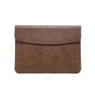 Horizontal Litchi Texture Laptop Bag Liner Bag For MacBook   13 Inch A1708 / 1706/1989 / A2337 / A2338(Liner Bag Brown) - 1