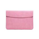 Horizontal Litchi Texture Laptop Bag Liner Bag For MacBook   13 Inch A1708 / 1706/1989 / A2337 / A2338(Liner Bag Pink) - 1
