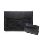 Horizontal Litchi Texture Laptop Bag Liner Bag For MacBook   13 Inch A1708 / 1706/1989 / A2337 / A2338(Liner Bag+Power Bag Black) - 1