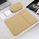 HL0008-014 Notebook Frosted Computer Bag Liner Bag + Power Supply Bag, Applicable Model: 13.3 inchAIR(A1502/1425/1466/1369)( Khaki) - 1