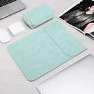 HL0008-014 Notebook Frosted Computer Bag Liner Bag + Power Supply Bag, Applicable Model:  13 inch(A1708/1706/1989/2159/1932)( Fruit Green) - 1
