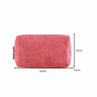 2 PCS  Portable Digital Accessory Leather Bag Single Layer Storage Bag, Colour: Frosted (Pink) - 3