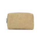 2 PCS  Portable Digital Accessory Leather Bag Single Layer Storage Bag, Colour: Frosted (Khaki) - 1