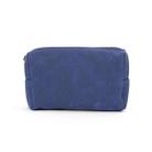 2 PCS  Portable Digital Accessory Leather Bag Single Layer Storage Bag, Colour: Frosted (Dark Blue) - 1