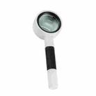 3 PCS Hand-Held Reading Magnifier Glass Lens Anti-Skid Handle Old Man Reading Repair Identification Magnifying Glass, Specification: 37mm 16 Times (Black White) - 1