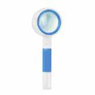 3 PCS Hand-Held Reading Magnifier Glass Lens Anti-Skid Handle Old Man Reading Repair Identification Magnifying Glass, Specification: 37mm 16 Times (Blue White) - 1