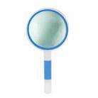3 PCS Hand-Held Reading Magnifier Glass Lens Anti-Skid Handle Old Man Reading Repair Identification Magnifying Glass, Specification: 85mm 10 Times (Blue White) - 1