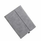 Clamshell  Tablet Protective Case with Holder For MicroSoft Surface GO 2(Sheepskin Leather / Gray) - 1