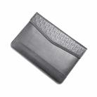 Horizontal  Embossed Notebook Liner Bag Ultra-Thin Magnetic Holster, Applicable Model: 13-14 inch(Gray) - 1