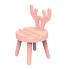 Cartoon Chair Shape Desktop Mobile Phone Holder Cute Mini Universal Phone Rack, Style: Deer(Pink) - 1