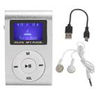 128M+Earphone+Cable Mini Lavalier Metal MP3 Music Player with Screen(Silver Gray) - 1
