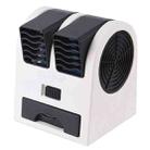 Mini Silent Dual-port Bladeless Cooling Fan(Black) - 1