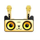 SDRD SD-305 2 in 1 Family KTV Portable Wireless Live Dual Microphone + Bluetooth Speaker(Gold) - 1