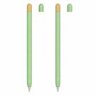 2 Sets 5 In 1 Stylus Silicone Protective Cover + Two-Color Pen Cap + 2 Nib Cases Set For Apple Pencil 1 (Matcha Green) - 1