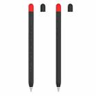 2 Sets 5 In 1 Stylus Silicone Protective Cover + Two-Color Pen Cap + 2 Nib Cases Set For Apple Pencil 1 (Black) - 1