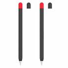 2 Sets 5 In 1 Stylus Silicone Protective Cover + Two-Color Pen Cap + 2 Nib Cases Set For Apple Pencil 2 (Black) - 1