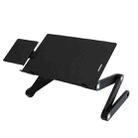 T8 Aluminum Alloy Folding & Lifting Laptop Desk Office Desk Heightening Bracket with Mouse Board (Black) - 1