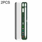 2 PCS Silicone Stylus Storage Box For Apple Pencil 1 / 2(Night Green) - 1