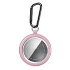 3 PCS For AirTag Tracker TPU All-Inclusive  Protective Cover Case With Package and Hook(Pink) - 1
