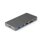 Blueendless Mobile Hard Disk Box Dock Type-C To HDMI USB3.1 Solid State Drive, Style: 7-in-1 (Support M.2 NVME) - 1