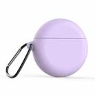 5 PCS Silicone Protective Case for Huawei FreeBuds 3, Colour: Purple + Hook - 1