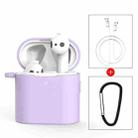 3 PCS For Xiaomi Air 3 in 1 Earphone Silicone Protective Case + Anti-lost Rope + Hook Set(Purple) - 1