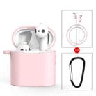 3 PCS For Xiaomi Air 3 in 1 Earphone Silicone Protective Case + Anti-lost Rope + Hook Set(Pink) - 1