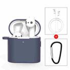3 PCS For Xiaomi Air 3 in 1 Earphone Silicone Protective Case + Anti-lost Rope + Hook Set(Blue) - 1