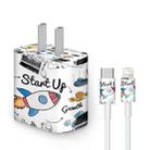 4 Sets PVC Creative Stickers For 18W/20W US Plug Charger & Type-C to 8 Pin Data Cable(059) - 1
