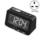 K5 Wireless Bluetooth Speaker Desktop Alarm Clock Radio, Specification: UK Plug(Black) - 1